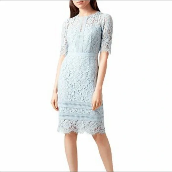 Hobbs London Dresses Hobbs London Penny Lace Midi Shift Dress